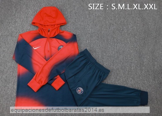Nuevo Conjunto Completo Chaqueta Con Capucha Niños Paris Saint Germain 23/24 Rojo Azul Baratas